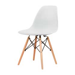 Фото Стілець Eames DSW chair пластик / дерево Білий
