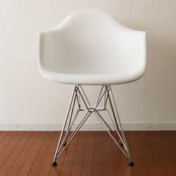 Фото Крісло Eames DAR chair пластик / хром Біле