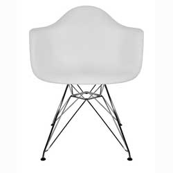 Фото Крісло Eames DAR chair пластик / хром Біле