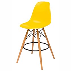 Фото Стілець Eames Bar Chair дерево Жовтий