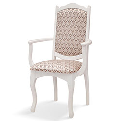 Крісло з підлокітниками Наталі Фенікс Білий Корсіка 2608
