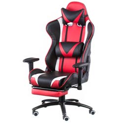 Крісло Extreme Race Black Red with Footrest