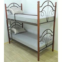 Ліжко двоярусне Діана на дерев’яних ніжках 80x200
