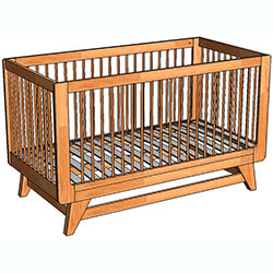 Дитяче ліжечко Baby Lux 70х140 Натуральне