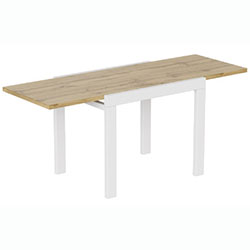 Фото Стіл-трансформер Kors Дуб Крафт Золотий + Білі ноги