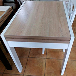 Фото Стіл-трансформер Kors Дуб Крафт Золотий + Білі ноги