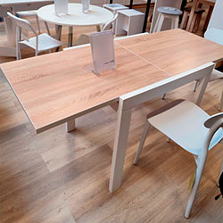 Фото Стіл-трансформер Kors Дуб Крафт Золотий + Білі ноги