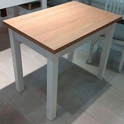 Фото Стіл-трансформер Dinner Дуб Сонома + Білі ноги