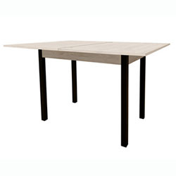 Фото Стіл-трансформер Lunch Гікорі Рокфорд Світлий + Чорні ноги