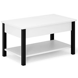 Стіл-трансформер Desk 2.0 Білий Діамант + Чорні ноги
