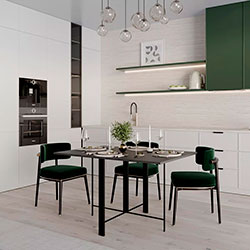 Фото Стіл-трансформер Voody Графіт Сірий + Чорні ноги