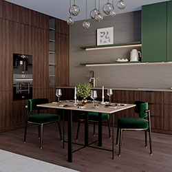 Фото Стіл-трансформер Voody Дуб Сонома + Чорні ноги