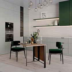 Фото Стіл-трансформер Voody Дуб Сонома + Чорні ноги