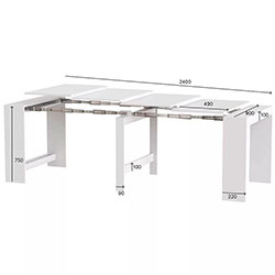 Фото Стіл-трансформер Python Дуб Крафт Золотий