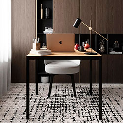 Фото Стіл Brevity Loft Mini Дуб Крафт Золотий + Чорні ноги