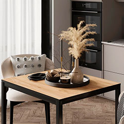 Фото Стіл Brevity Loft Mini Дуб Крафт Золотий + Чорні ноги