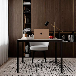 Фото Стіл Brevity Loft Mid Ательє Світлий + Чорні ноги