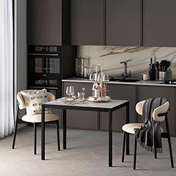 Фото Стіл Brevity Loft Mid Ательє Світлий + Чорні ноги