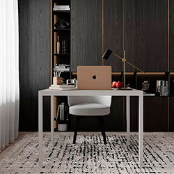 Фото Стіл Brevity Loft Mid Ательє Світлий + Білі ноги