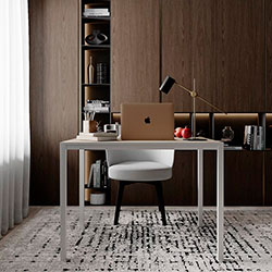 Фото Стіл Brevity Loft Mid Дуб Сонома + Білі ноги