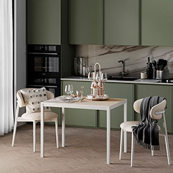 Фото Стіл Brevity Loft Mid Дуб Сонома + Білі ноги