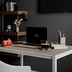 Фото Стіл Brevity Loft Mid Дуб Сонома + Білі ноги