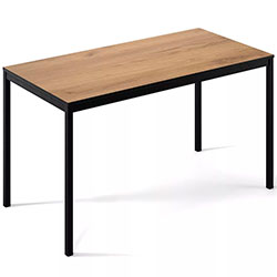 Стіл Brevity Loft Standart Дуб Крафт Золотий + Чорні ноги