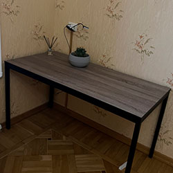 Фото Стіл Brevity Loft Standart Дуб Вінтаж Оксид + Чорні ноги