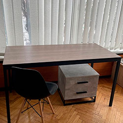 Фото Стіл Brevity Loft Standart Дуб Вінтаж Оксид + Чорні ноги