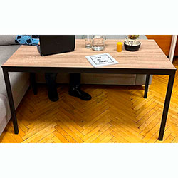 Фото Стіл Brevity Loft Standart Дуб Вінтаж Оксид + Чорні ноги