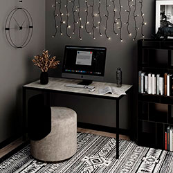 Фото Стіл Brevity Loft Standart Ательє Світлий + Чорні ноги