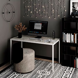 Фото Стіл Brevity Loft Standart Ательє Світлий + Білі ноги