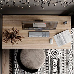 Фото Стіл Brevity Loft Standart Дуб Сонома + Білі ноги