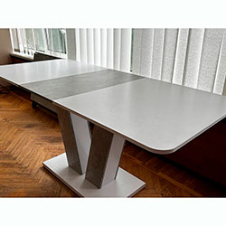 Фото Стіл-трансформер Vendi Білий Діамант + Ательє Світлий