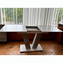 Фото Стіл-трансформер Vendi Білий Діамант + Ательє Світлий