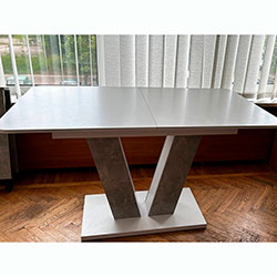 Фото Стіл-трансформер Vendi Білий Діамант + Ательє Світлий