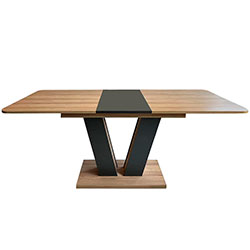 Фото Стіл-трансформер Vendi Дуб Евок + Графіт Сірий