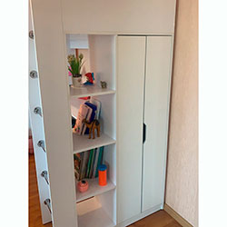 Фото Дитяче ліжко горище Loft bed Binky DUS33 Білий Діамант + Білий Супермат