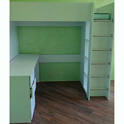 Фото Дитяче ліжко горище Loft bed Binky DUS33 Білий Діамант + Білий Супермат
