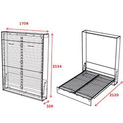 Фото Ліжко трансформер Mitra 160x200 Антрацит