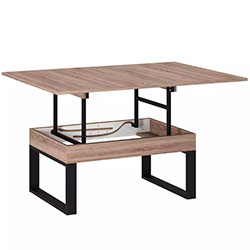 Фото Стіл-трансформер S-Fly Дуб Вінтаж Оксид + Чорні ноги