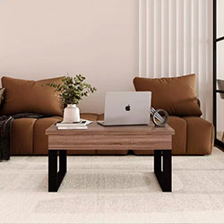 Фото Стіл-трансформер S-Fly Дуб Вінтаж Оксид + Чорні ноги