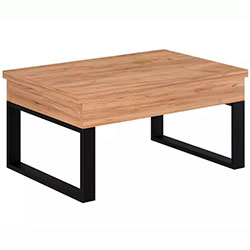 Стіл-трансформер S-Fly Дуб Крафт Золотий + Чорні ноги