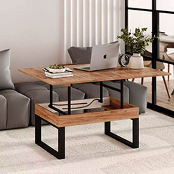 Фото Стіл-трансформер S-Fly Дуб Крафт Золотий + Чорні ноги