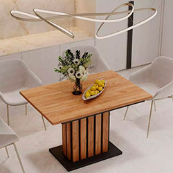 Фото Стіл-трансформер Oxford Дуб Крафт Золотий + Графіт Сірий