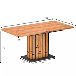 Фото Стіл-трансформер Oxford Дуб Крафт Золотий + Графіт Сірий