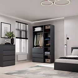 Фото Шафа розпашна комбінована №2 Light Графіт