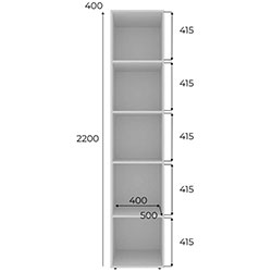 Фото Пенал закритий №1 полиці Light Дуб Евок