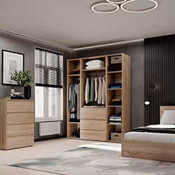 Фото Шафа розпашна комбінована №1 Light Дуб Сонома