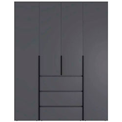 Шафа розпашна комбінована №1 Light Графіт